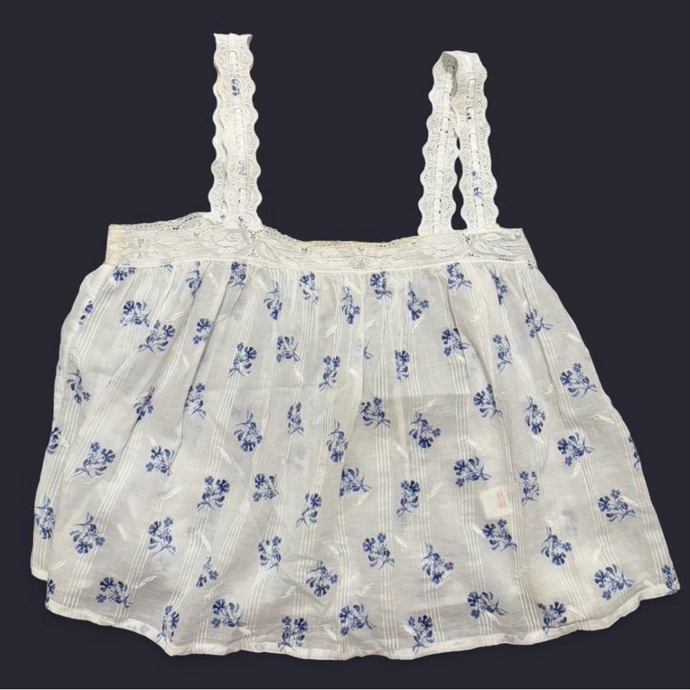 Joie Floral Lace Strap Top